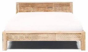 Puro High posteľ drevená 180x200cm hnedá