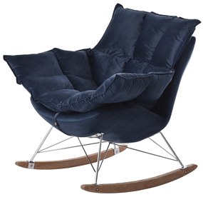 DUKA HOJDACIE KRESLO LIESLIE NAVY BLUE 90X102X85 CM MODRÁ, STRIEBORNÁ 30517