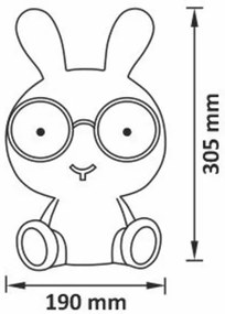 LED RGBW Stmievateľná detská nočná lampička 2,5W/230V králik biela