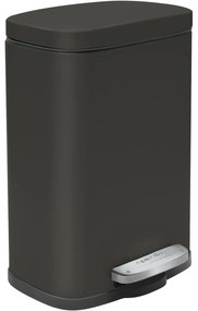 Spirella Pedálový odpadkový kôš soft-close Akira 12 l, matná čierna, 12 l