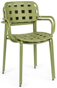 Zelené kovové záhradné stoličky v súprave 4 ks Clover – Bizzotto