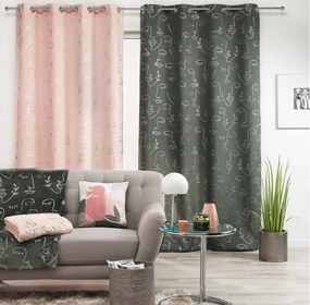 Elegantný záves zdobený lesklým strieborným vzorom 140x260 cm