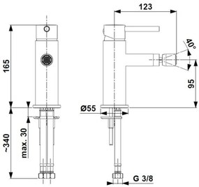 KFA Armatura 5037-015-31 - Bidetová batéria + výpust s prepadom MOZA zlatá