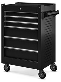 Dielenský vozík JOE, 680 x 995 x 460 mm, All Black: čierny