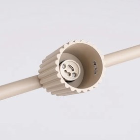 Sollux SL.2713 - Závesné svietidlo na lane KARBON 4xGU10/10W/230V krémové