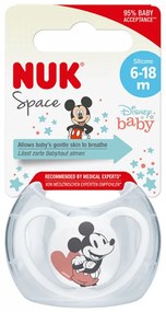 Cumlík Space NUK 6-18m Disney Mickey Mouse sivá