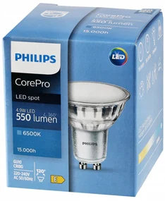 LED žiarovka Philips GU10 - 4,9 W - 550 Lm - studená biela - CorePro Premium