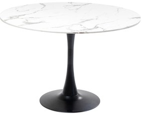 Schickeria jedálenský stôl bielo-čierny Ø110 cm