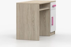 Písací stôl SCOUT - dub sonoma/biely (viac variant)