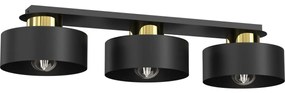 Stropné svietidlo MARTI 3xE27/15W/230V čierna/zlatá