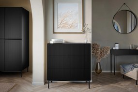 Komoda Nicole 100 cm - čierny mat / čierna