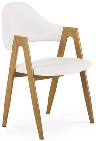 Stolička K247 ekokoža/kov biela 53x57x80