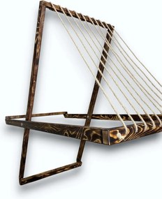 Malý drevený sušiak na bielizeň - tmavý, rozkladací, praktický sušiak na prádlo - štýlova domácnosť, dizajnový sušiak