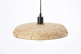 Prírodné ratanové svetlo Paloma s výpletom - Ø 40*7,5cm / E27