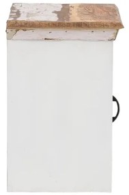 furniture-nabytek.cz - Masívna kúpeľňová nástenná skrinka Perth z recyklovaného dreva, lakovaná, biela / farebná