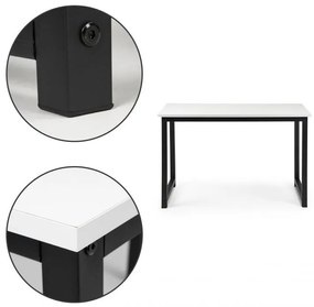 Moderný počítačový a písací stôl 120 cm x  60 cm x 74 cm biela