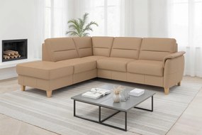 XXXLutz ROHOVÁ SEDAČKA, textil, koža, cappuccino Sit & More - Sedačky - 00014403324Y