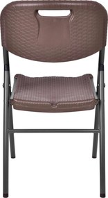 Hnedá skladacia cateringová stolička Rattan