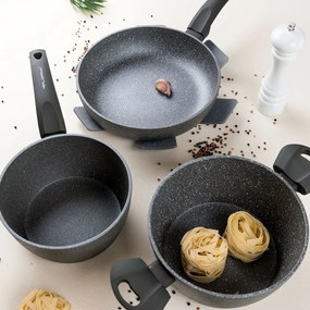 Florina Kamenná panvica Lava Stone MG, 26 cm, sivá, pr. 26 cm