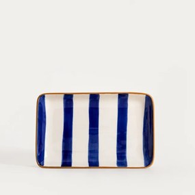 Dekoračný tanier TORRIT biely / modrý 775178