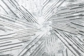 Koberec AKRYL VALS 0W1733 C53 47 Abstrakcia 3D hviezda slonia kosť / sivý