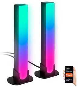 Brilo - SADA 2x LED RGBIC Stm. stolná lampa LED/12W/230V 3000-6500K Wi-Fi Tuya