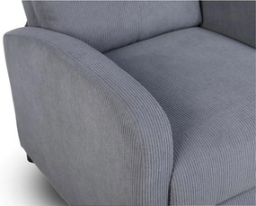 Relaxačné polohovacie TV kreslo SOFI — menčester, sivá