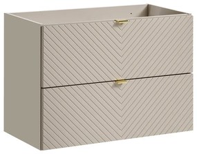 Závěsná skříňka pod umyvadlo Viva Cashmere s deskou 80 cm kašmír/dub coast evoke