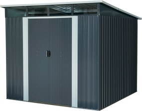 Záhradný domček BestBerg ZD‑808AW / 5,6 m² / 236 × 238 × 203 cm / antracit/biela