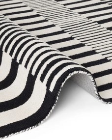 Koberec Elle Decoration Stryve Pulse čierny / biely