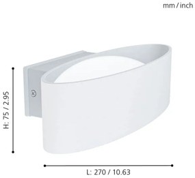 Eglo 98709 - LED Vonkajšie nástenné svietidlo CHINOA LED/10W/230V IP44