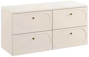 Závesná skrinka pod umývadlo Donna s doskou 120 cm piesková