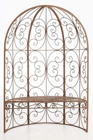 Oblúk na ruže Rosie s lavičkami - Hnedá antik