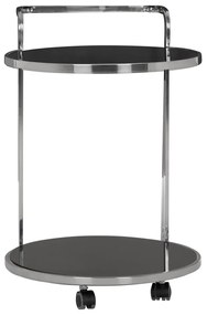 Servírovací stolík na kolieskach so sklenenou doskou ø 50 cm Ackley – Premier Housewares
