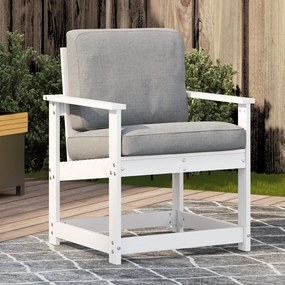 Záhradná stolička biela 62x55x77 cm borovicový masív 832626