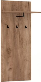 Nástenný predsieňový vešiak Bilbao 63,4 cm dub Remeselný Tabak