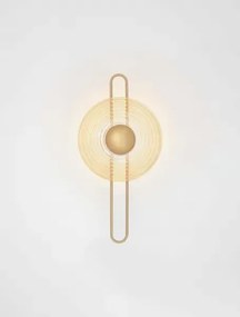 LED zlato-amber nástenné svietidlo Nous