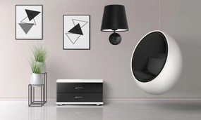 Toolight Toolight, nástenné svietidlo 1xE27 APP1612-1W, čierna, OSW-01594