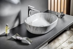 Sapho Sapho, DALMA keramické umývadlo na dosku, 59x42cm, imitácia kameňa, MM427