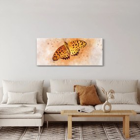 Obraz - Oranžový motýľ, aquarel (120x50 cm)