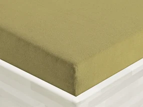 Froté napínacie prestieradlo FR-020 Olivové 140 x 200 - výška 20 cm