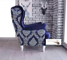 Kreslo na nožičkách Velvet Blue Royal