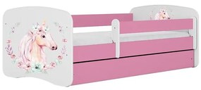 Detská Posteľ. Babydreams+Sz+M ružová 80x180 Kôň
