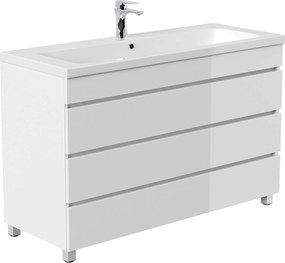 XXXLutz SKRINKA S UMÝVADLOM, biela s vysokým leskom, biela s vysokým leskom, 120 cm MID.YOU - Online Only kúpeľne - 00000D001128