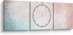 Obrázok - Mandaly v stene 2 (s hodinami) (90x30 cm)