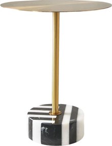 Príručný stolík Modig 35 cm mramor/zlatý