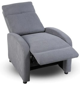 Relaxačné polohovacie TV kreslo SOFI — menčester, sivá