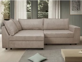 Rohová sedačka Brian, béžová štruktúrovaná látka%