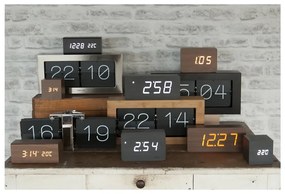 Budík v drevenom dekore Karlsson Tube, 21 × 9 cm