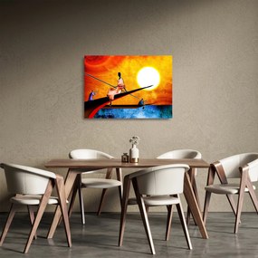 Sklenený obraz dobovej starovekej maľby (70x50 cm)